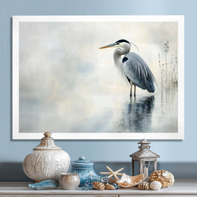 Heron In The Fog By The Lake II - Heron Wall Art