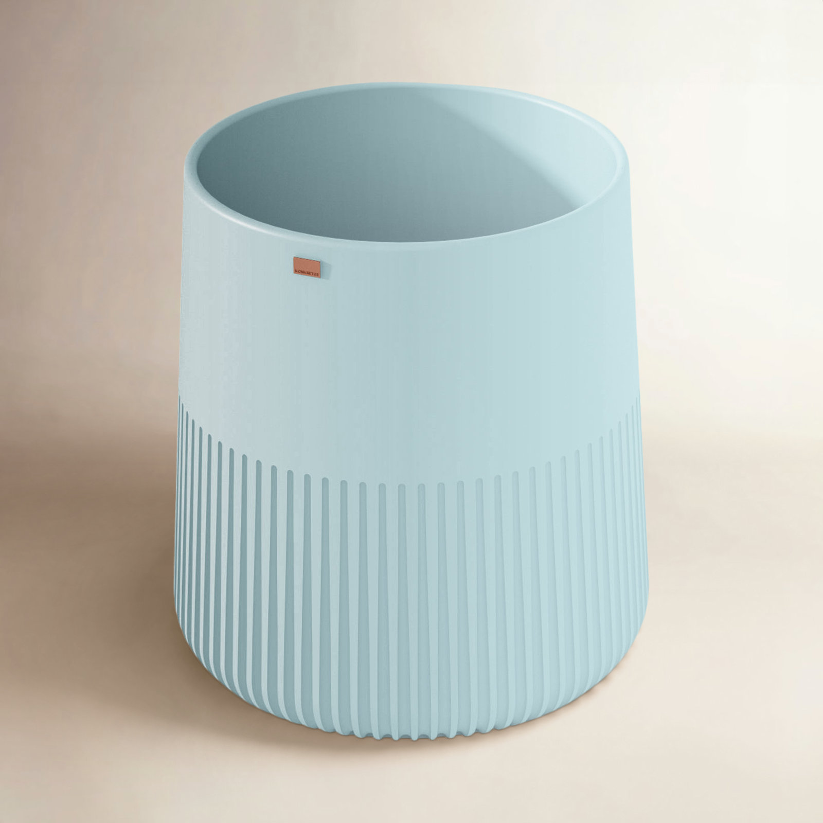 Papua Round Concrete Vessel Sink, Caribbean Blue
