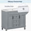 Meuble-lavabo moderne 36 po avec lavabo supérieur-269846820