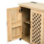 Îlot de cuisine moderne avec motif en damier, fonction de roulement, tablettes réglables, support à épices, porte-serviette, surface tissée de luxe avec source d'alimentation, abattant, rangement abondant, 2 prises de courant, 1