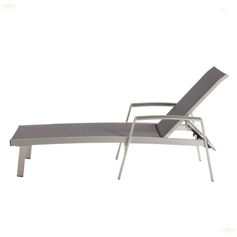 Chaise longue d'extérieur, Gris