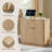 23'' Fluted Nightstand With Mid-Century Modern-605077749