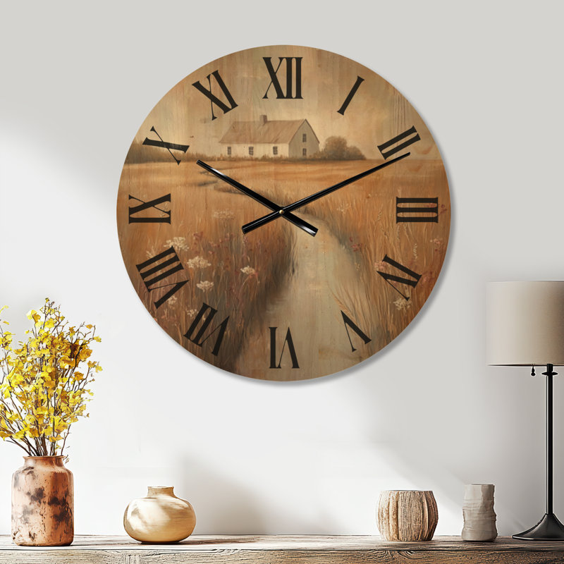 Très grande horloge murale en bois, Médium
