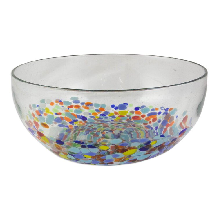 Highland Dunes Benevides Glass Salad Bowl