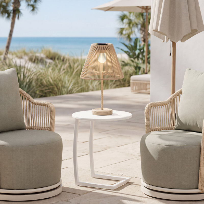 Lampe de table solaire Lumika beige