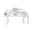 Bureau debout noir en bois manufacturé-864910221