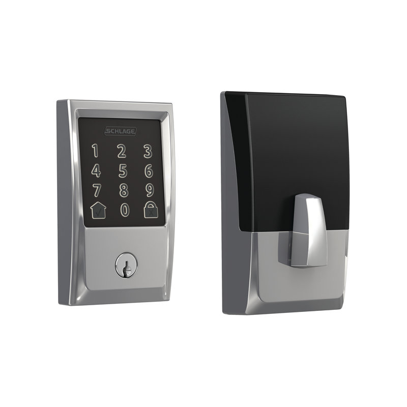 Encode Smart WiFi Deadbolt with Century Trim, Bright Chrome, Yes