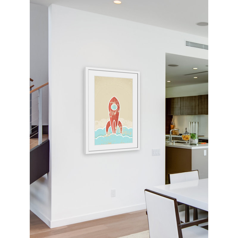 Blast Off 1 Piece Single Picture Frame and Floater Frame Wall Art on Canvas, 91cm H x 61cm W x 3.81cm D