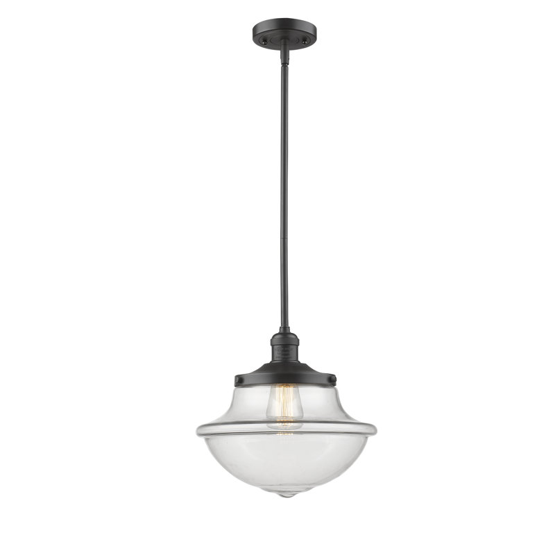 Baptiste 1 - Light Single Pendant, No Bulb Included, Clear, Oil Rubbed Bronze