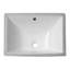 Lavabo de salle de bain encastré en céramique avec trop-plein Stain - 20,48 po x 15 po, conception élégante pour la maison et les espaces publics