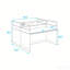 Bureau rectangulaire pour 2 personnes