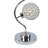 Denise 32 Inch Table Lamp, Metal Frame, Round Base Glass, Crystals, Silver-1000902854