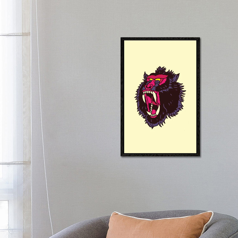 Mandrill by Nick Cocozza - Gallery-Wrapped Canvas Giclée on Canvas, 66.04 cm H x 45.72 cm W, Black Floater Framed
