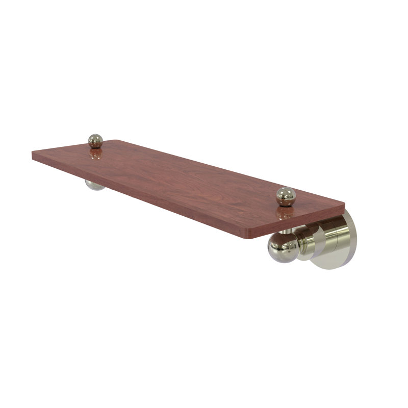 Lera Bracket Shelf, Polished Nickel, 2.5" H x 16" W x 5" D