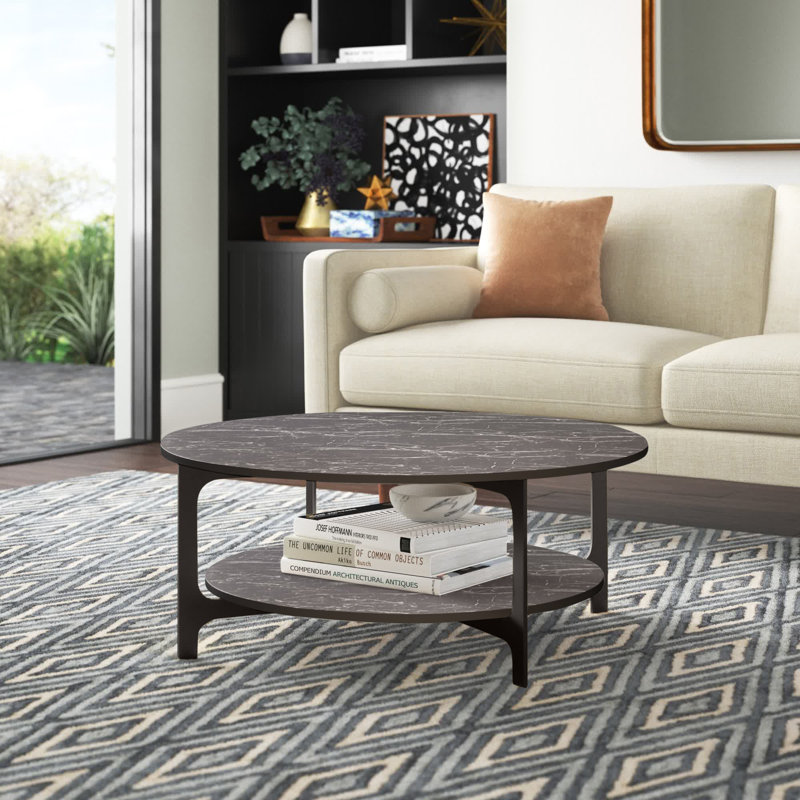 Versy Coffee Table with Storage, Black, Bendire