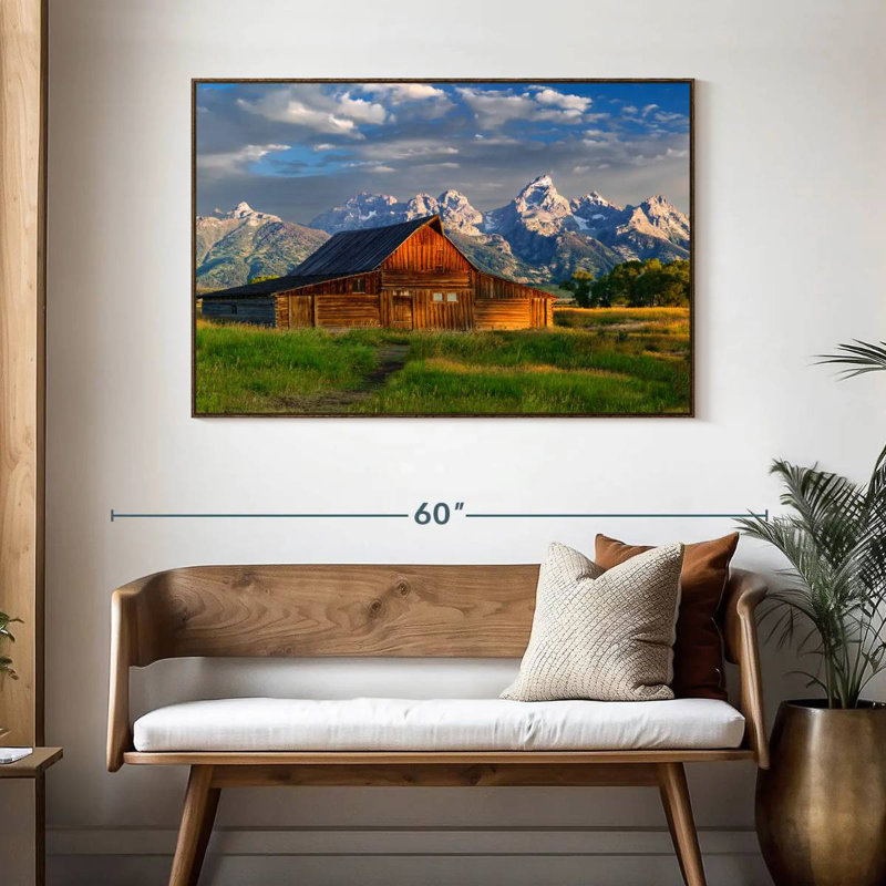 Parc national de Grand Teton, Wyoming, 46 po x 31 po, Cadre flottant en noyer