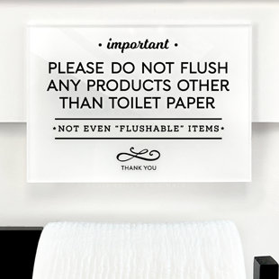 Ne pas rincer les produits autres que le papier hygiénique
