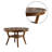 Round Top Wooden Dining Table with Boomerang Legs-1387142343