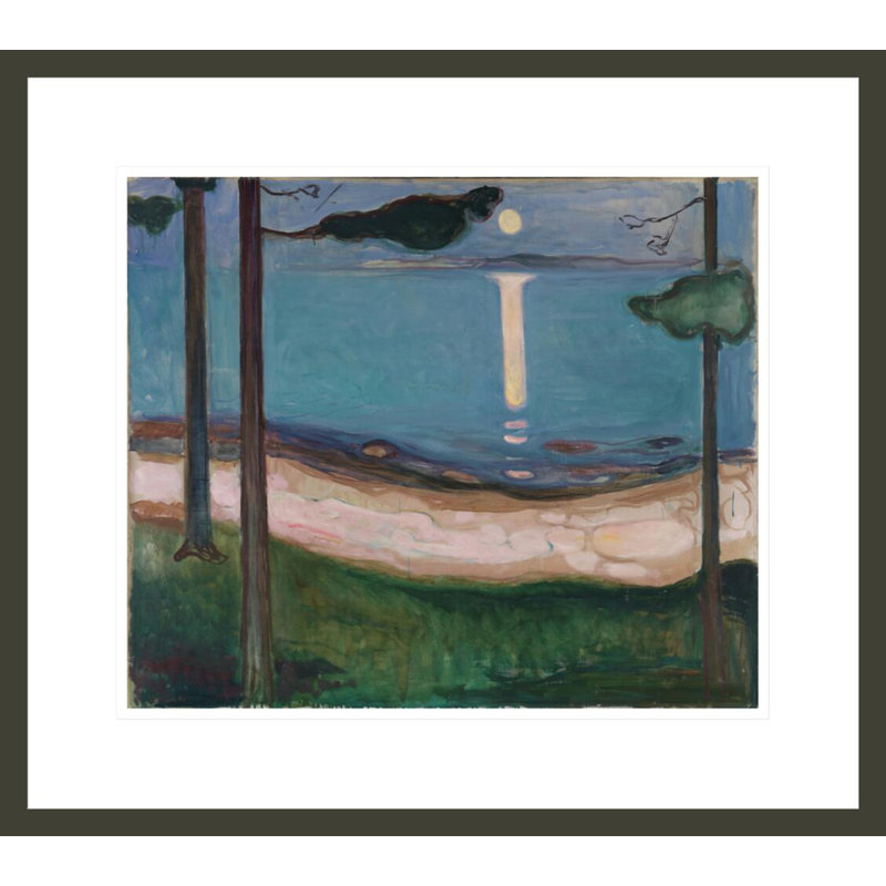 «Moonlight» par Edvard Munch, impression giclée sur cadre, H 17,75 po x l 20,01 po
