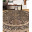 Tapis rond de haute qualité Aubergine et aubergine noué à la main