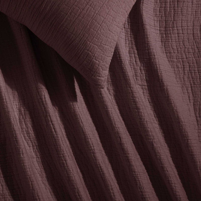 Ensemble de housse de couette Calvin Klein, Queen Duvet Cover + 2 King Shams, Brun