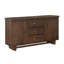 Buffet console Bloi, 60 pouces, 3 tiroirs et 2 armoires, brun