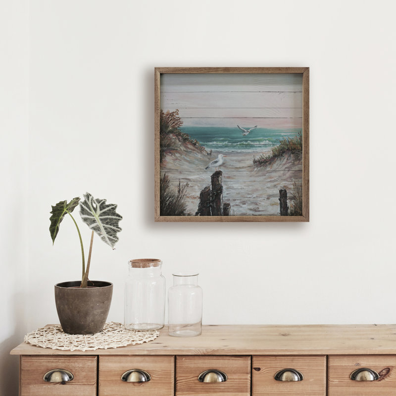 " Seagulls On The Beach ", 16" H x 16" W x 1" D