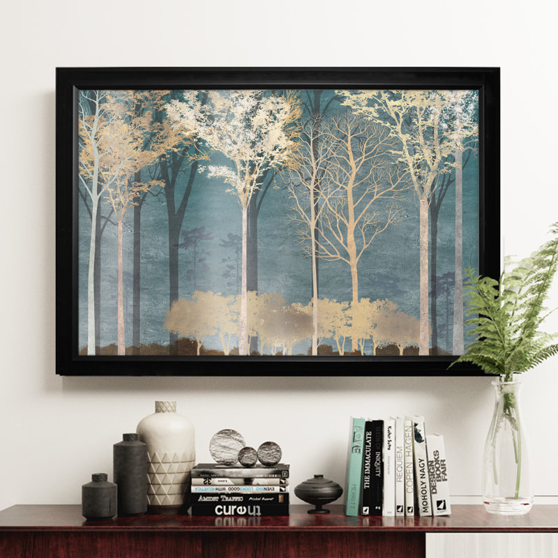 " Into the Woods " Acrylic Print, 24" H x 30" W x 1.5" D, Black Framed