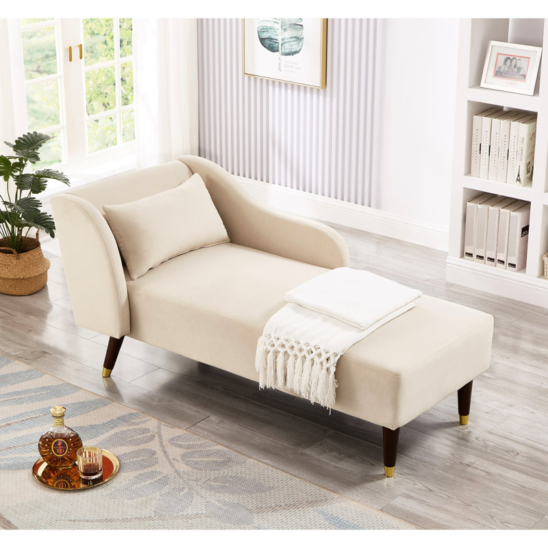 Chaise moderne en velours beige avec structure stable et rembourrage en mousse, Beige