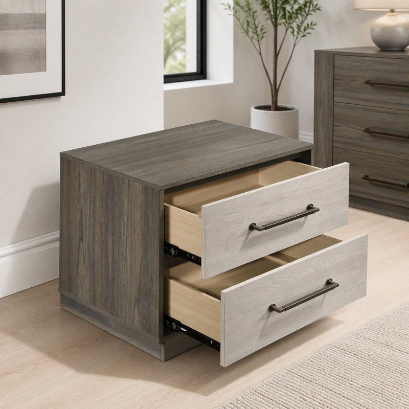 Table de chevet 2 tiroirs Edmondson