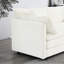 Canapé modulaire à structure en U en chenille blanche en forme de U avec repose-pieds double pour chenille modulaire, éponge et salon