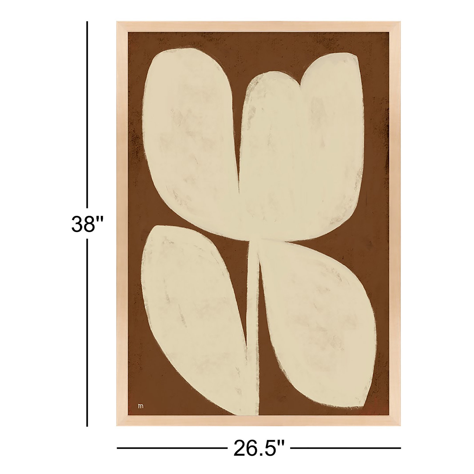 Flower Set Of 2 by StudioM, Maple Framed, 38" H x 26.5" W x 1.25" D