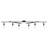 64" 6-Light Double Centre Swivel Track Lighting Kit, Pivoting Track Heads