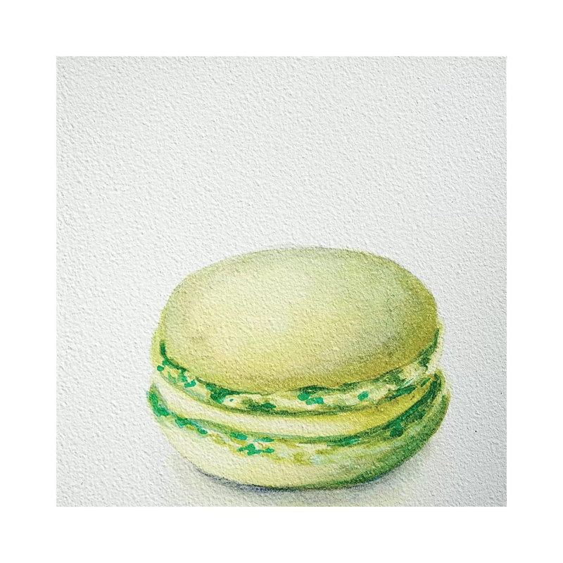 Lime Macaron by Jennifer Redstreake - Wrapped Canvas Painting, 66.04 cm H x 66.04 cm W x 3.175 cm D