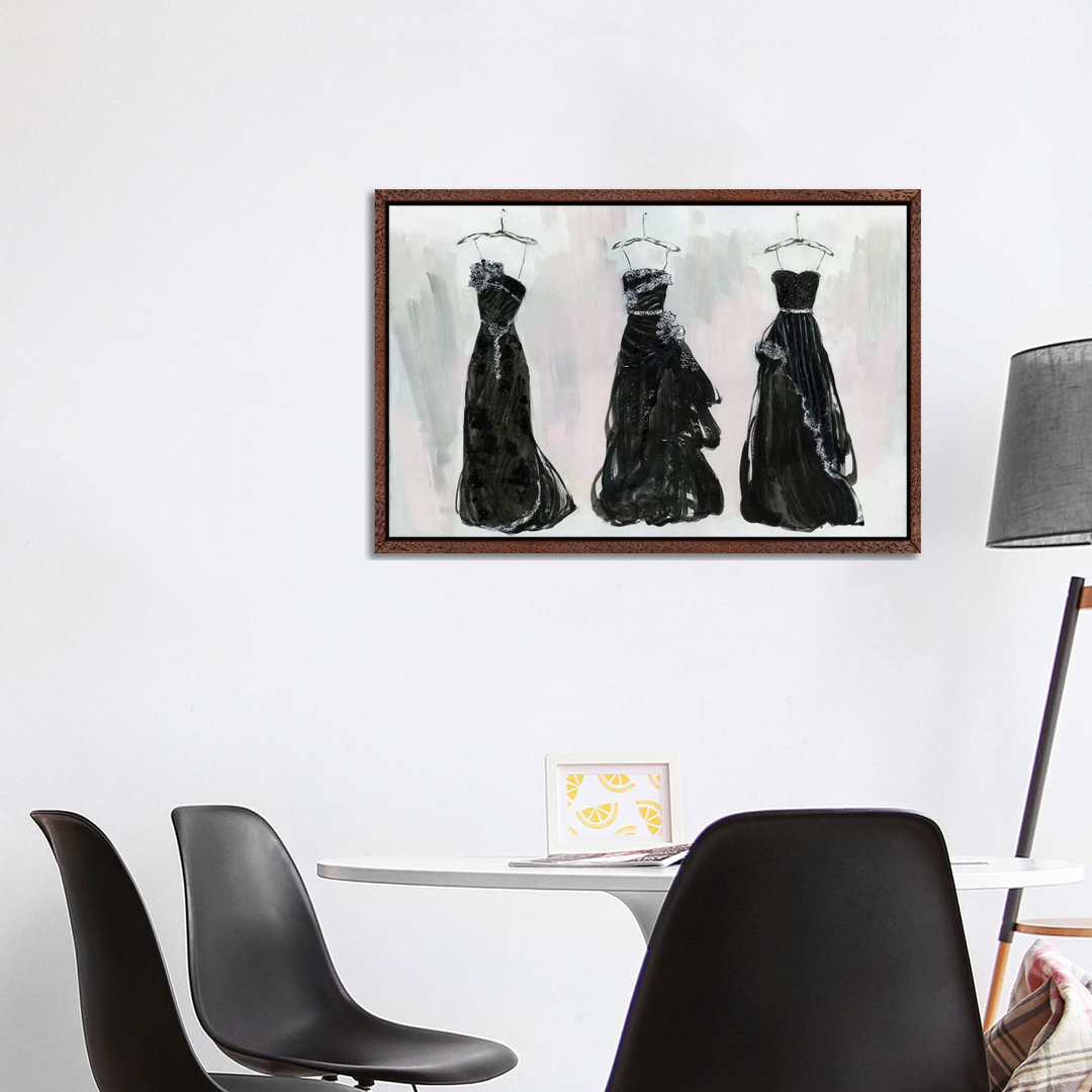 Black And Bling I von Sally Swatland - Galerie-verpackte Leinwand Giclée auf Leinwand