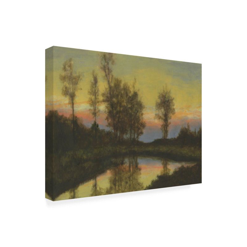Art mural sur toile tendue - "Silent Sunset II" par Michael Willett pour décoration de salon, de chambre à coucher ou de bureau - 24 x 32