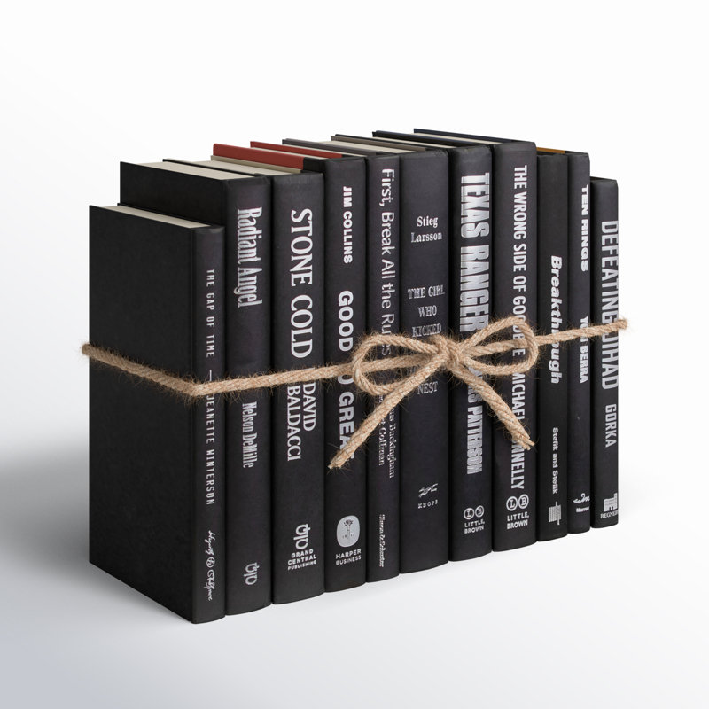 12" W Modern Hardback Decorative Book Set
