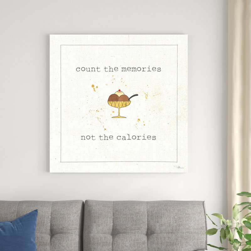 "Calorie Cuties VI" par Pela Studio - art textuel sur toile tendue, H 36 po x l 36 po
