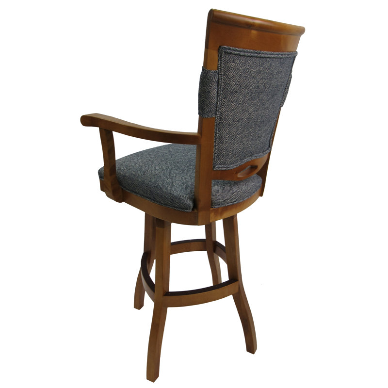 Alysha Swivel Upholstered Counter Stool with Solid Wood Frame, Extra Tall (34" Seat Height)