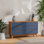 Commode 6 tiroirs Rio avec poignées intégrées et base en bois