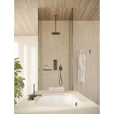 AXOR Citterio C Handshower Holder Softsquare With Outlet 5"X5" With Handshower And Textile Hose, 1.75 GPM