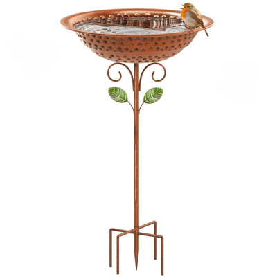 421 Metal Bird Bath and Feeders for Outside