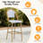 4-Piece Stackable High Back Bar & Counter Stool With Aluminum Frame, Outdoor Bar Stools (Set of 4)-1484890726