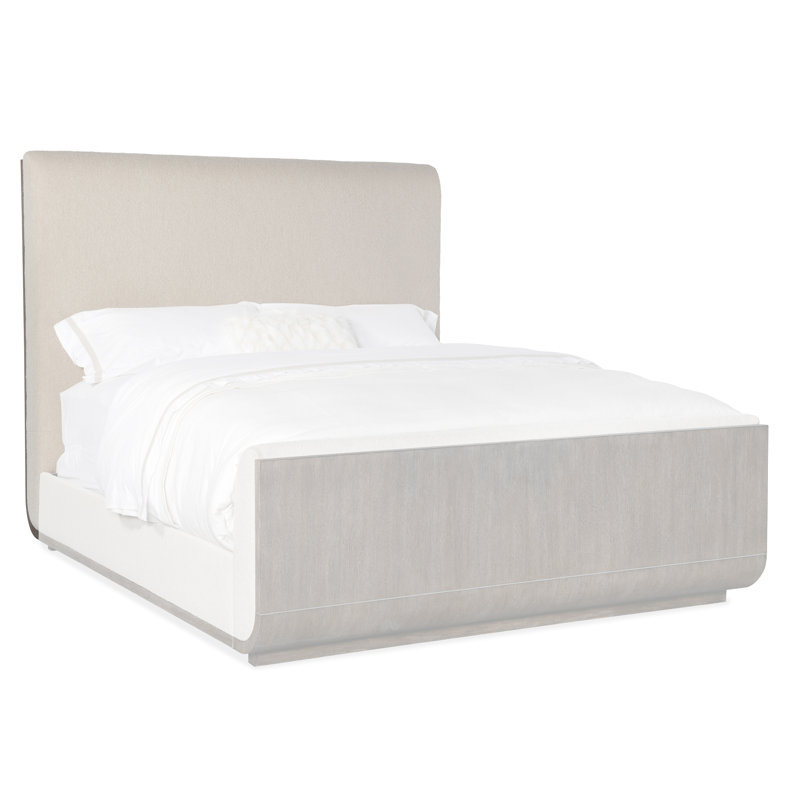 Modern Mood Upholstered Standard Bed, California King, Dark Wood/Mink/Inverness Natural