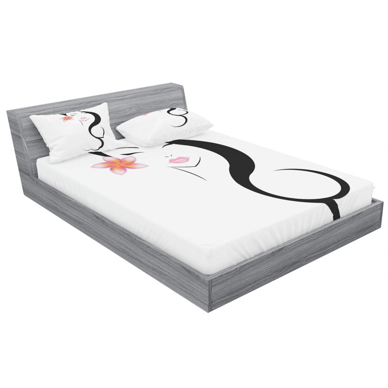 Microfiber Sheet Set, Queen Sheet Set with Fitted Sheet