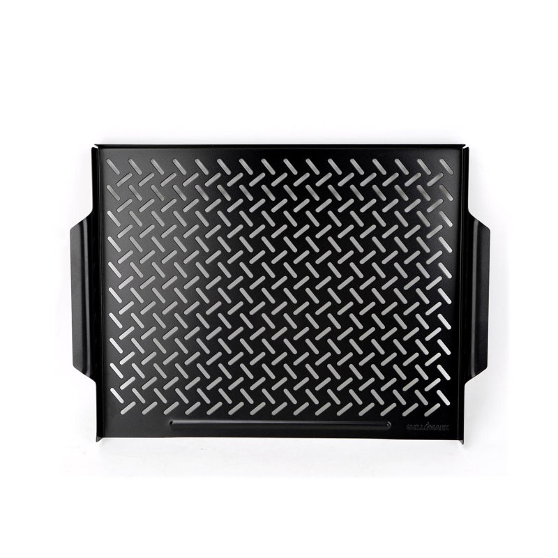 Grill Mark Gray Steel Non-Stick Grill Topper 16 in. x 12 in.