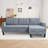 Reversible Sectional Sofa with Storage Chaise and Cup Holder-1005443940
