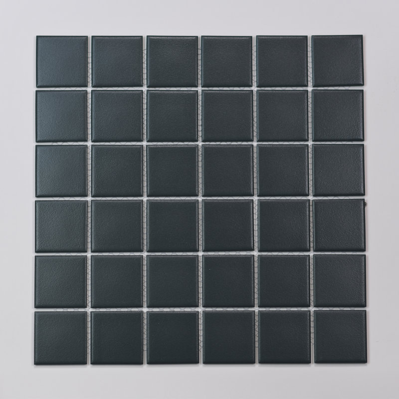 Marin 2" x 2" Square Matte Porcelain Mosaic Tile, Midnight Tide