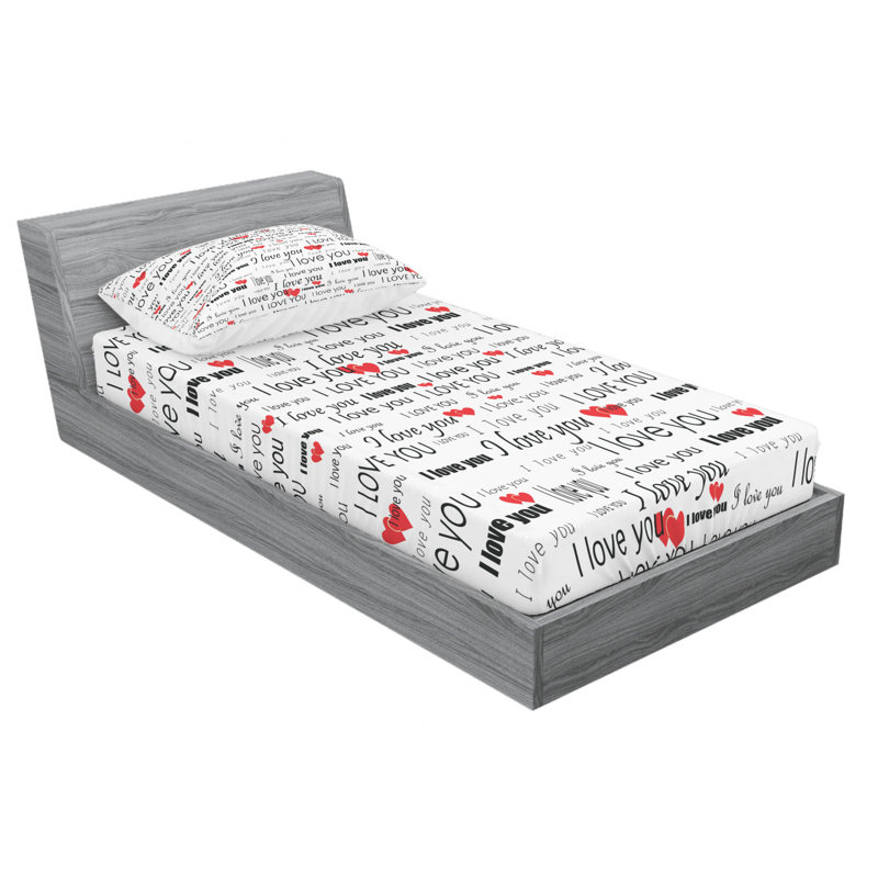 Microfiber Sheet Set, Twin Sheet Set with Fitted Sheet