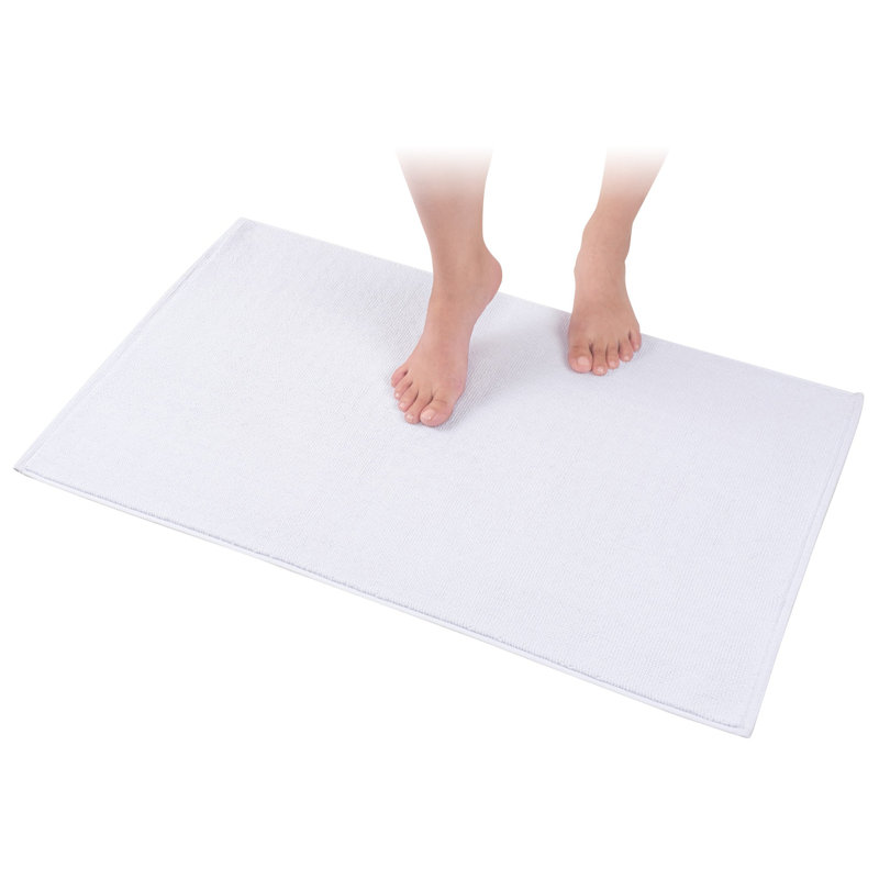 Tapis pour salle de bain 100% coton Chemung, Blanc, L 20 po x L 34 po
